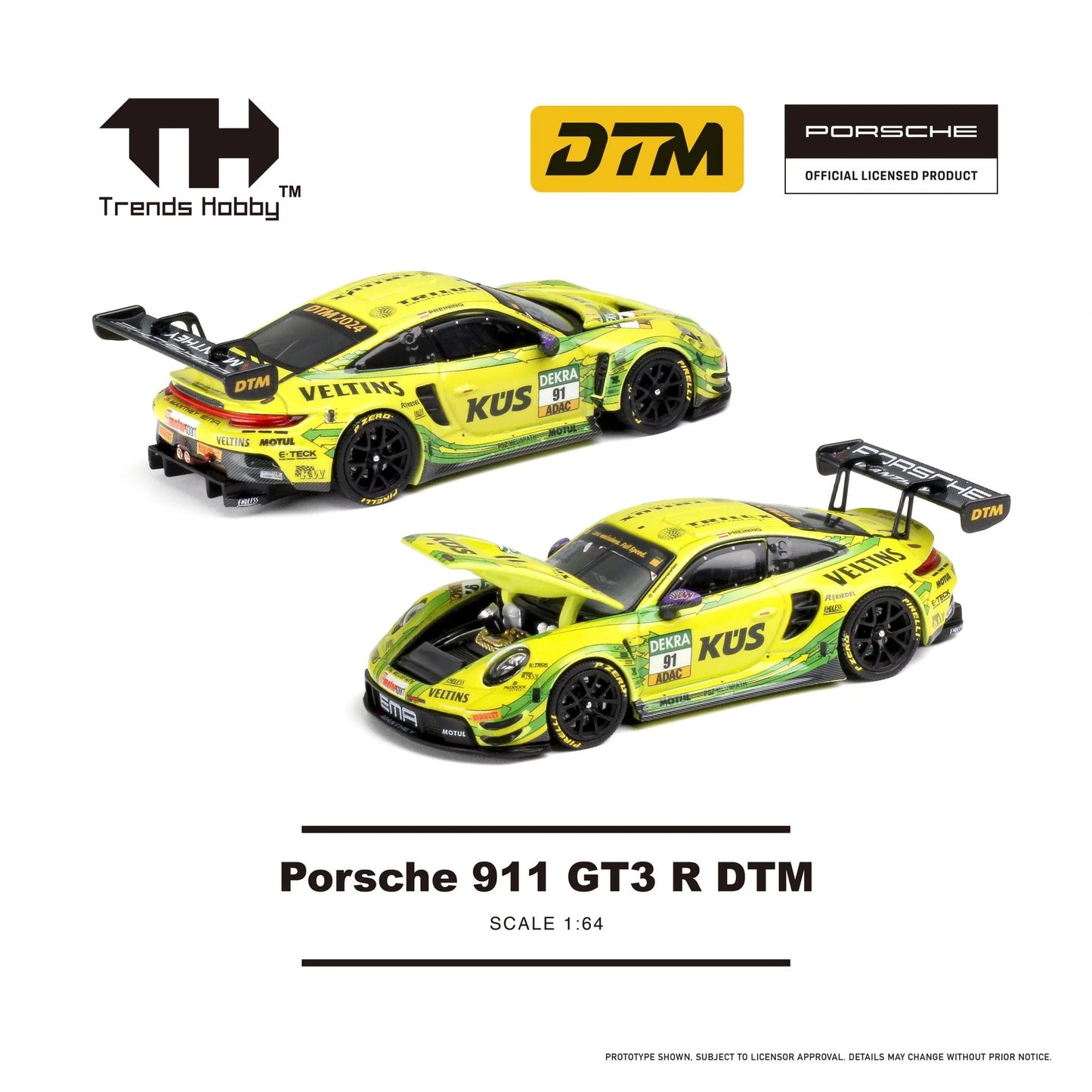 Trends Hobby 1/64 Porsche 911 GT3 R DTM 2024 - YL 241084(C)