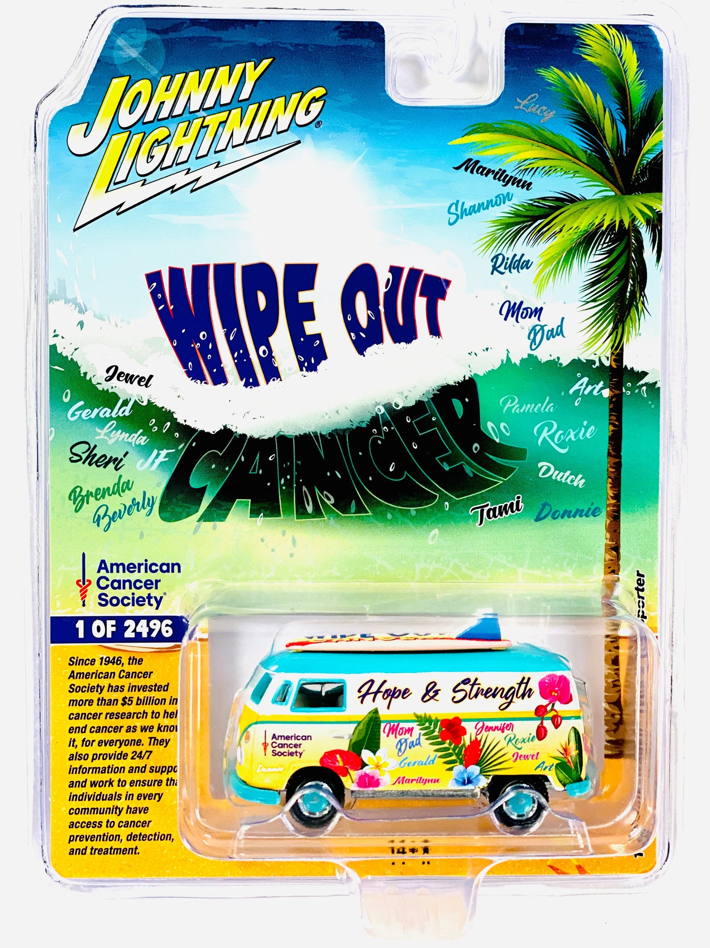 Johnny Lightning 1965 Volkswagen Type II Transport American Cancer Association