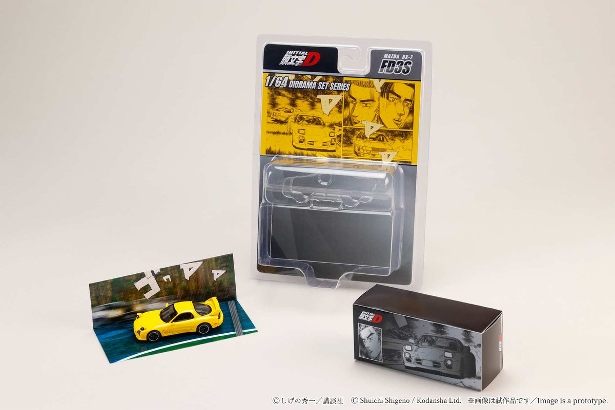 HOBBY JAPAN JDM64 Project D/ INITIAL D Keisuke Takahashi VS Wataru Akiyama Diorama Set Series (Set of 2 cars HJDMD002B HJDMD008A)