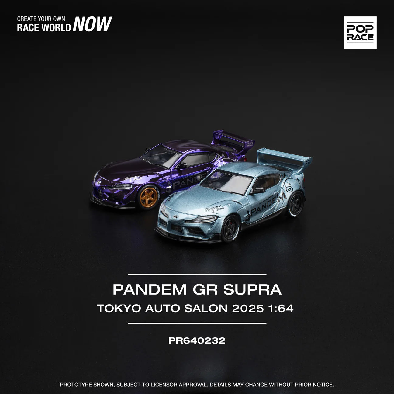 POPRACE 1/64 Pandem GR Supra TOKYO AUTO SALON 2025 Exclusive Edition PR640232