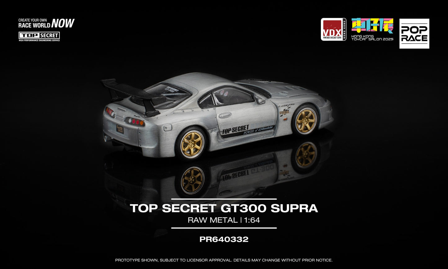 POPRACE 1/64 TOP SECRET GT300 SUPRA Raw Material HKTS x VDX 2025 Exclusive Event Model PR640332