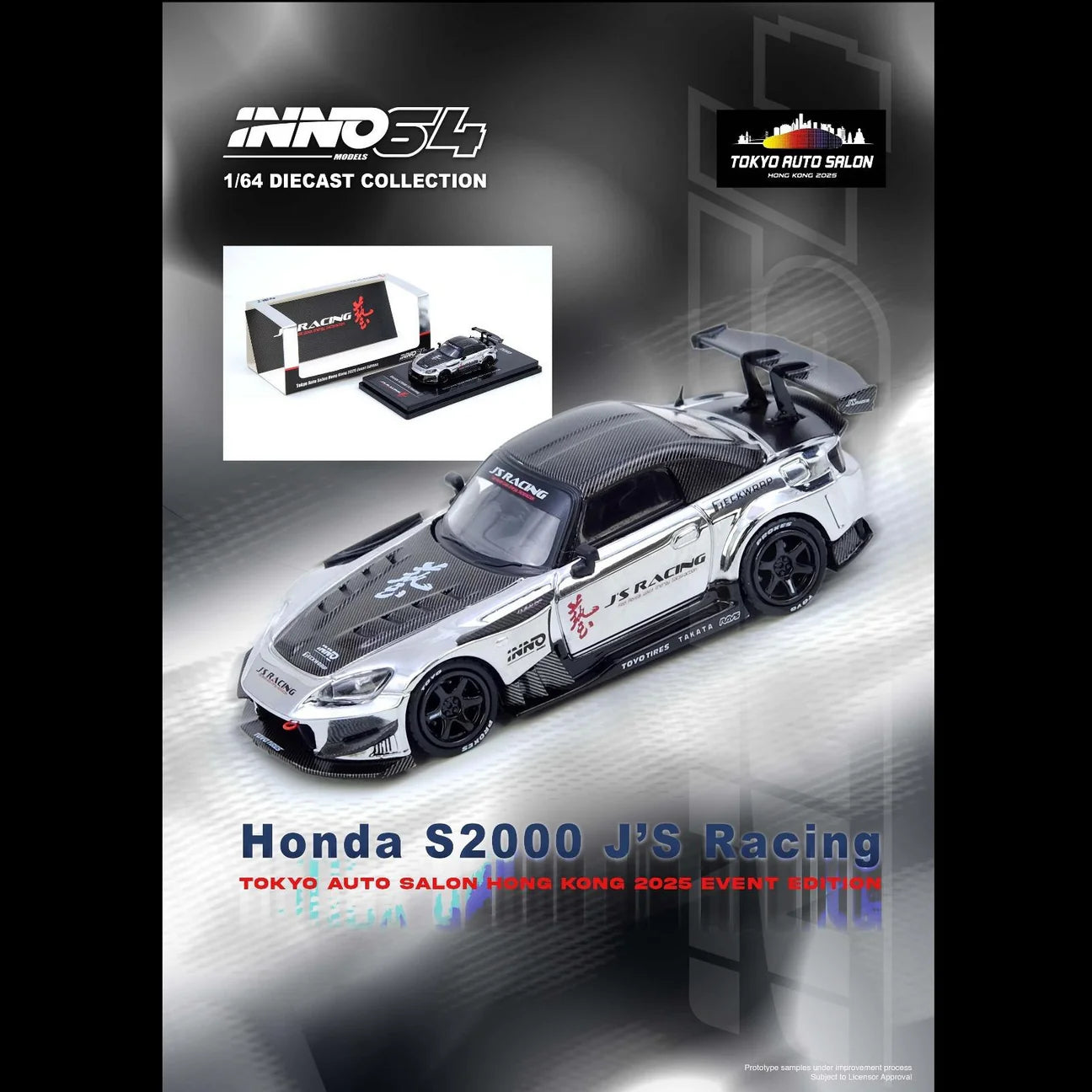 PREORDER INNO64 1/64 HONDA S2000 J'S Racing TASHK 2025 IN64-S2000JS-TASHK25