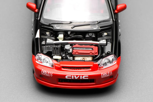 Motorhelix 1/64 Honda Civic TYPE R (EK9) Red-Black Livery M65026
