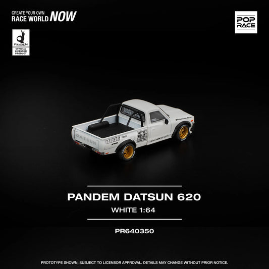 PREORDER POPRACE 1/64 PANDEM DATSUN 620 WHITE PR640350