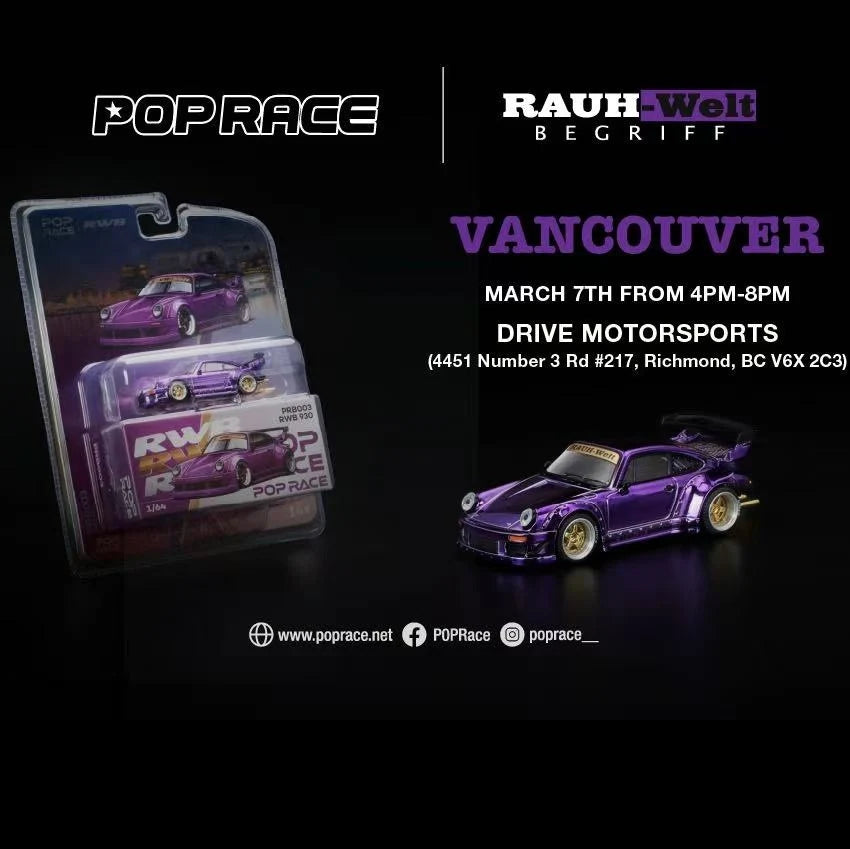 POPRACE 1/64 RWB 930 Purple Chrome - Vancouver 2026 Edition PRB003