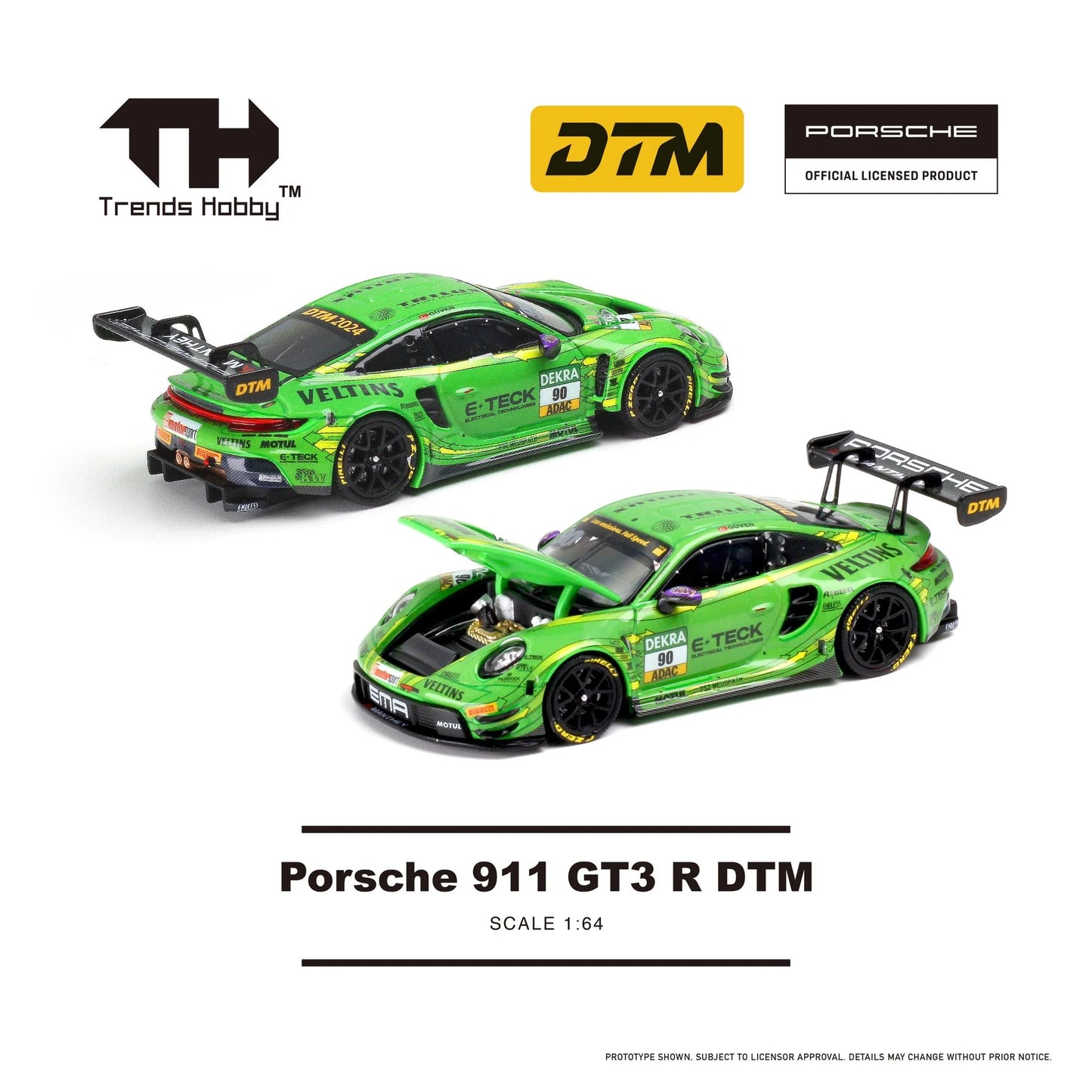 Trends Hobby 1/64 Porsche 911 GT3 R DTM 2024 - GRN 241084(B)