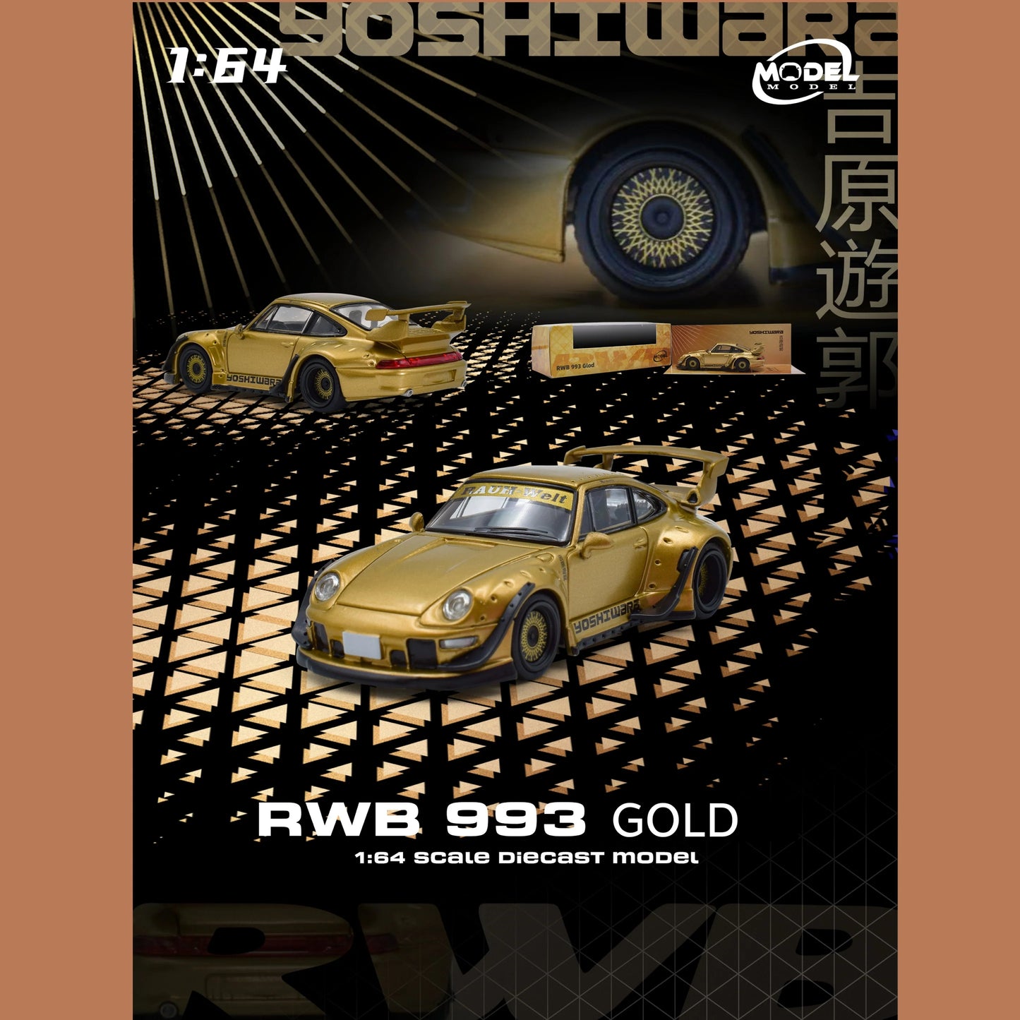 MODELMODEL 1/64 RWB 993 Gold MM64-RWB993-006