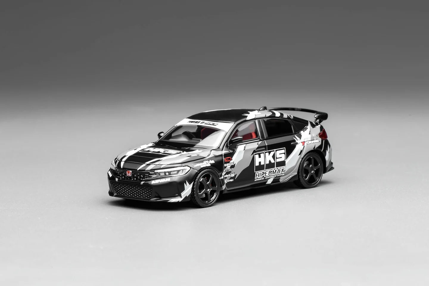 Motorhelix 1/64 Honda Civic TYPE R (FL5) HKS Matte Black