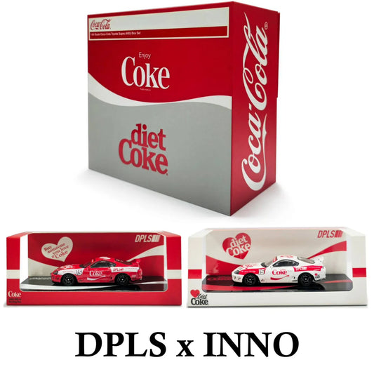 DPLS x INNO 1/64 Coca Cola Toyota Supra (A80) Box Set HKTS 2025 Exclusive Event Model COKE117