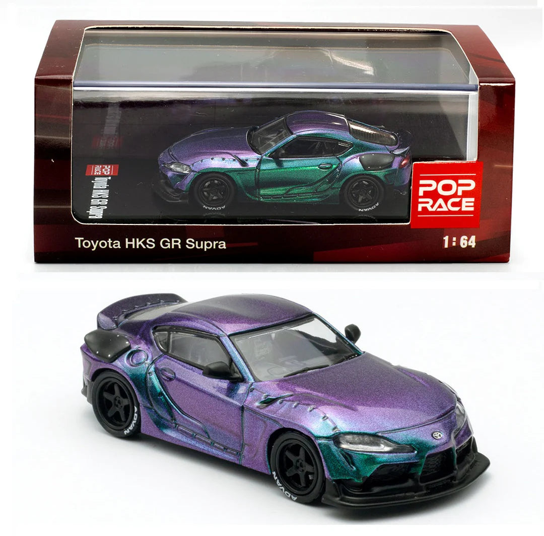 POPRACE 1/64 HKS GR Supra Magic Purple PR64-HKSA90-MG