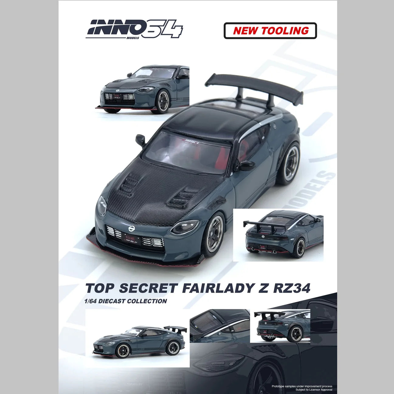 INNO64 1/64 TOP SECRET FAIRLADY Z (RZ34) Stealth Gray IN64-Z34TS-SG