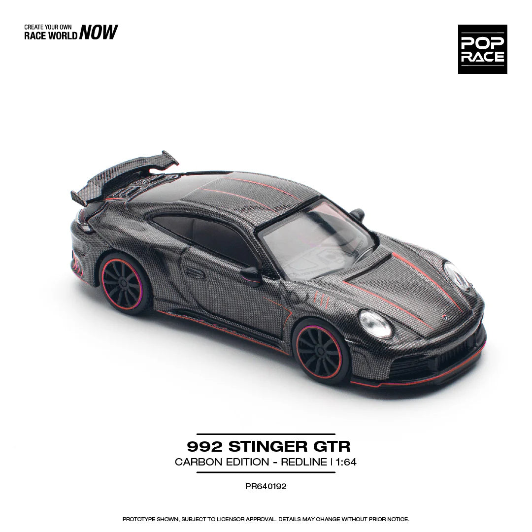 POPRACE 1/64 STINGER 992 CARBON EDITION (RED LINE) PR640192