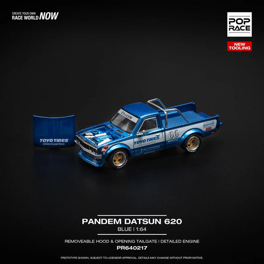 POPRACE 1/64 PANDEM DATSUN 620 BLUE PR640217