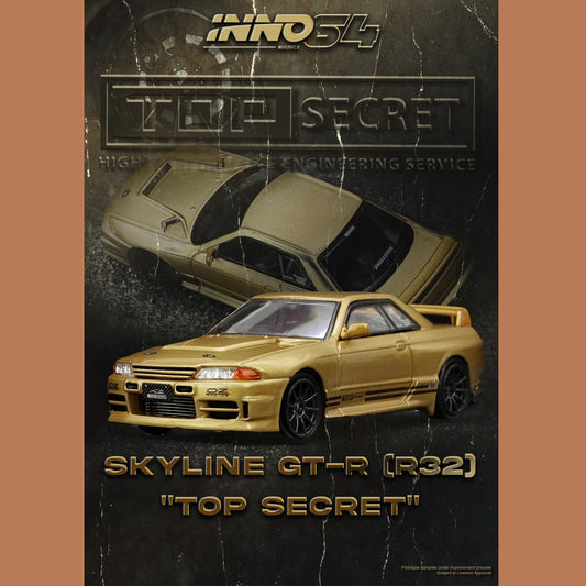 INNO64 1/64 TOP SECRET BNR32 GT-R (650R) Gold IN64-R32TS-650R