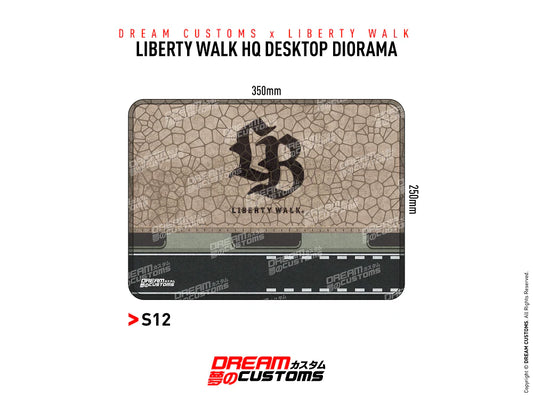 DREAM CUSTOMS Desktop Diorama 350mmx 250mm with LIBERTYWALK S12a