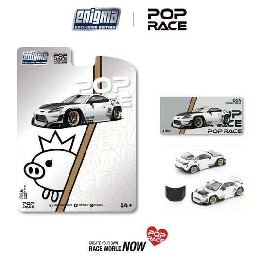 PREORDER POPRACE 1/64 PANDEM GR86 - CRYSTAL WHITE PEARL (enigma exclusive edition) PRE014