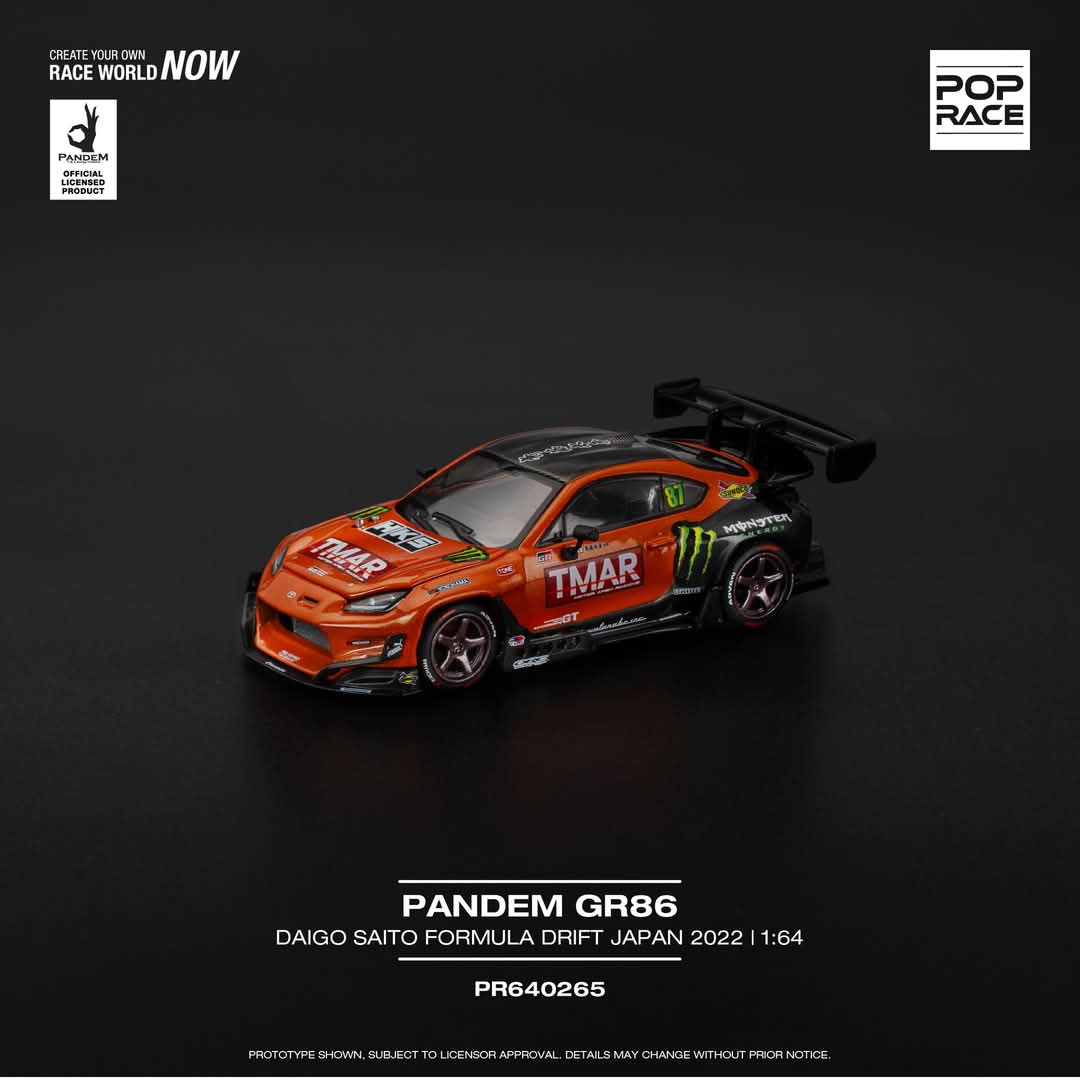 POPRACE 1/64 PANDEM GR86 - DAIGO SAITO FORMULA DRIFT JAPAN 2022 PR640265
