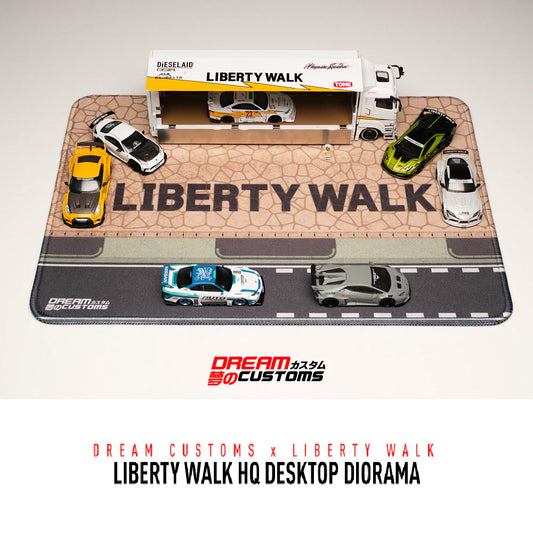 DREAM CUSTOMS Desktop Diorama 350mmx 250mm with LIBERTYWALK S12a