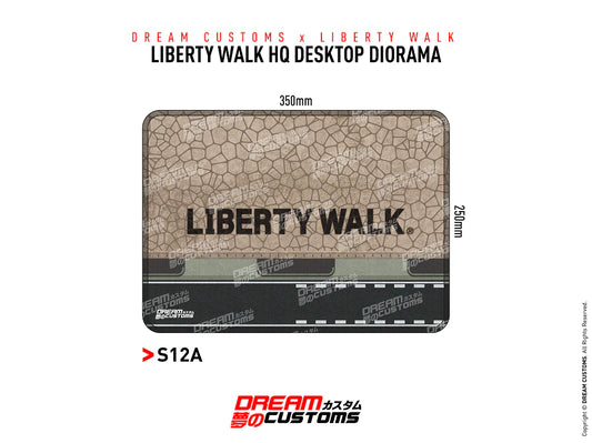 DREAM CUSTOMS Desktop Diorama 350mmx 250mm with LIBERTYWALK S12a