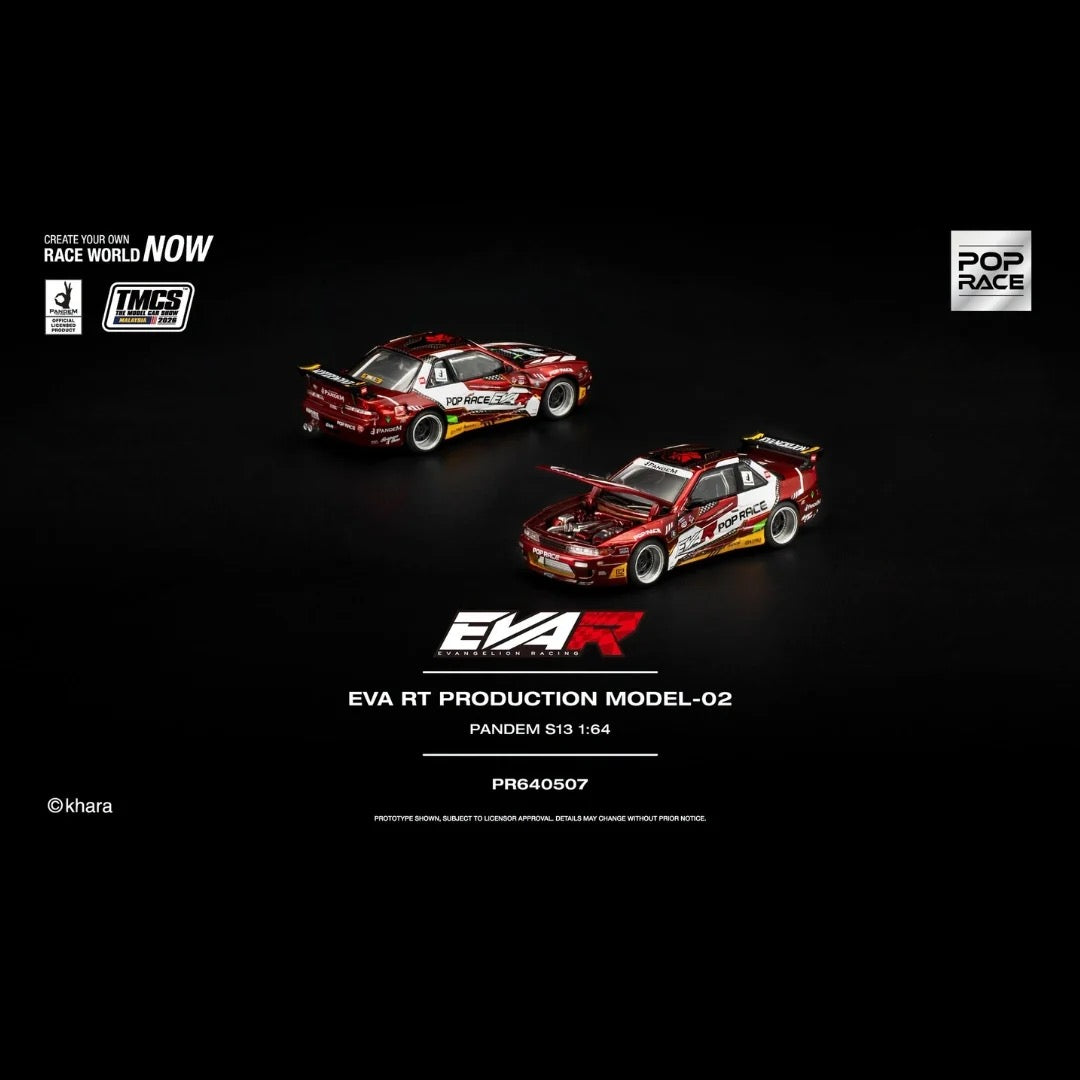 POPRACE 1/64 EVA RT PRODUCTION MODEL-02 PANDEM S13 TMCS Malaysia 2026 Special Edition PR640507