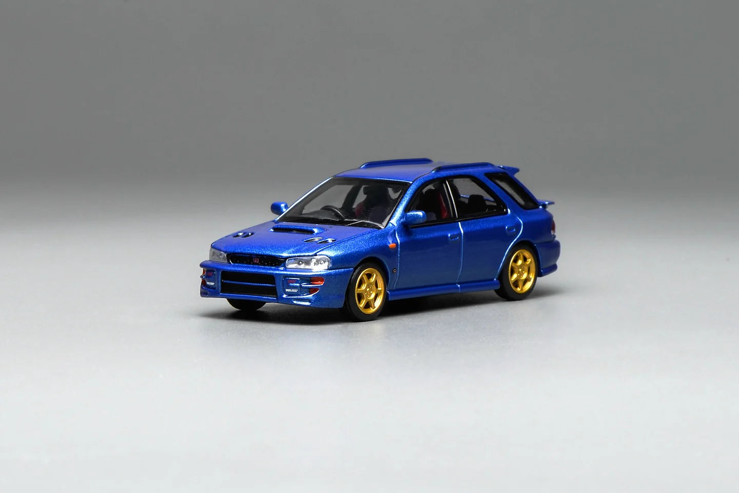 Motorhelix 1/64 Subaru Impreza Wagon WRX STi Version VI (GC8) Customized World Rally Blue Mica