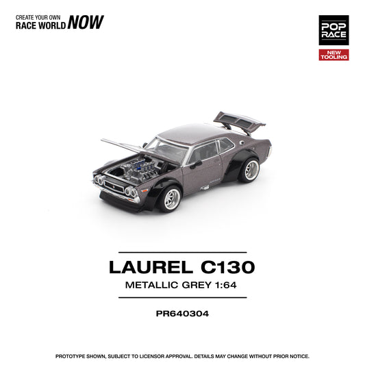 POPRACE 1/64 LAUREL C130 METALLIC GREY PR640304