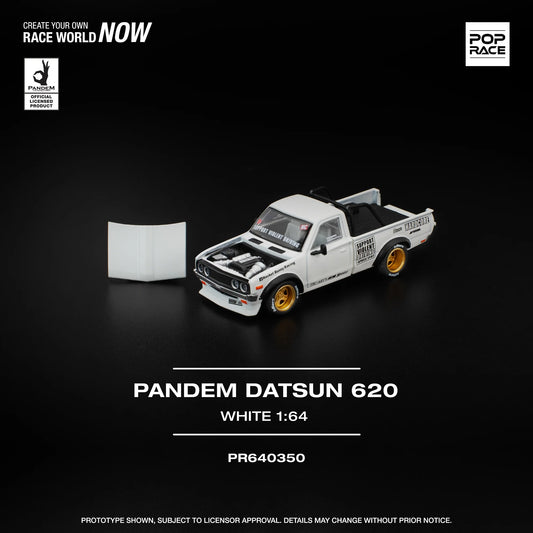 PREORDER POPRACE 1/64 PANDEM DATSUN 620 WHITE PR640350