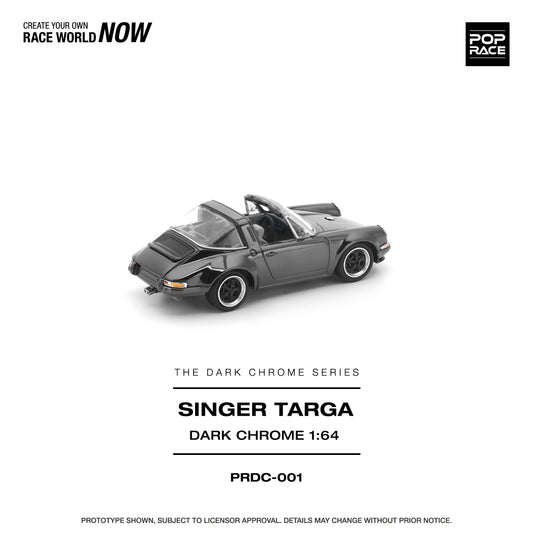 POPRACE 1/64 SINGER TARGA DARK CHROME PRDC001