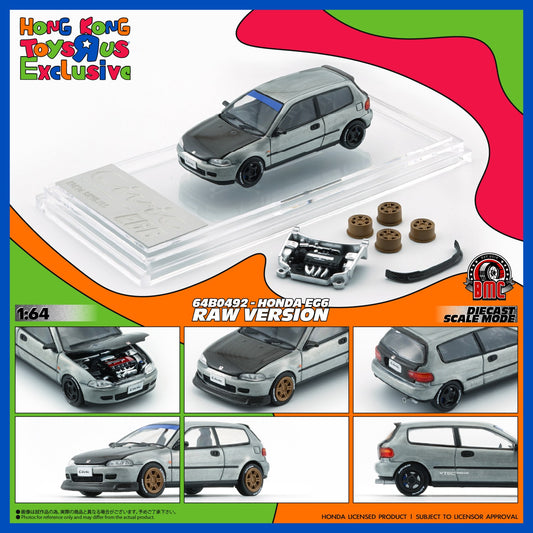 BM Creations 1/64 Honda EG6 Raw Toysrus HK Exclusive