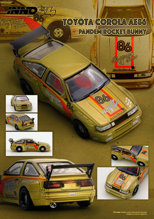 INNO64 1/64 PANDEM ROCKET BUNNY AE86 Levin IN64-AE86P-GLD